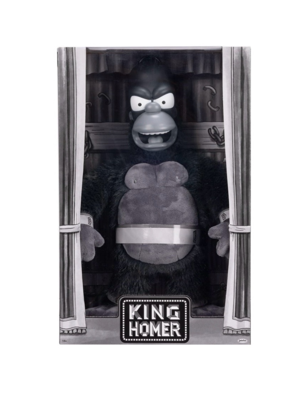 The Simpsons 16 inch tall King Homer soft plush figure